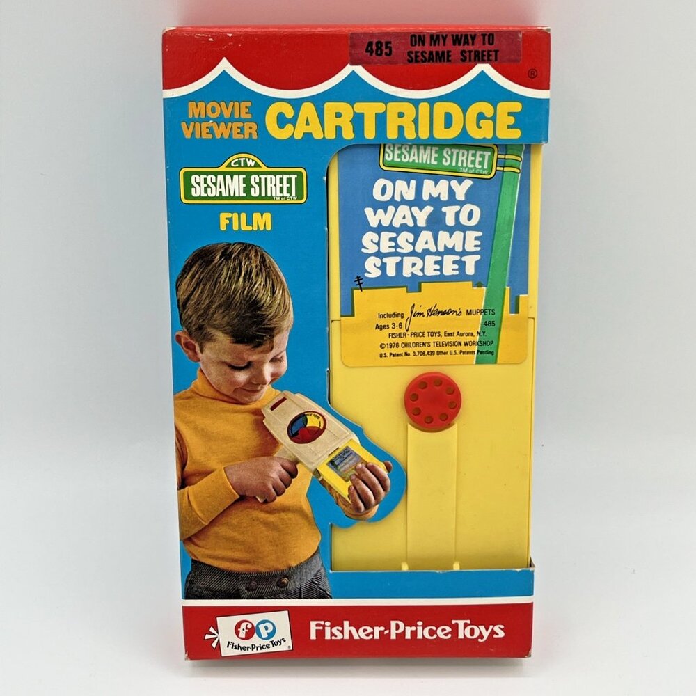 Vintage Fisher Price Movie Viewer Cassette On My Way To Sesame Street 1976 #485